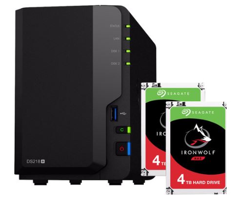 Synology DiskStation DS218+ & Seagate IronWolf Hard Drives